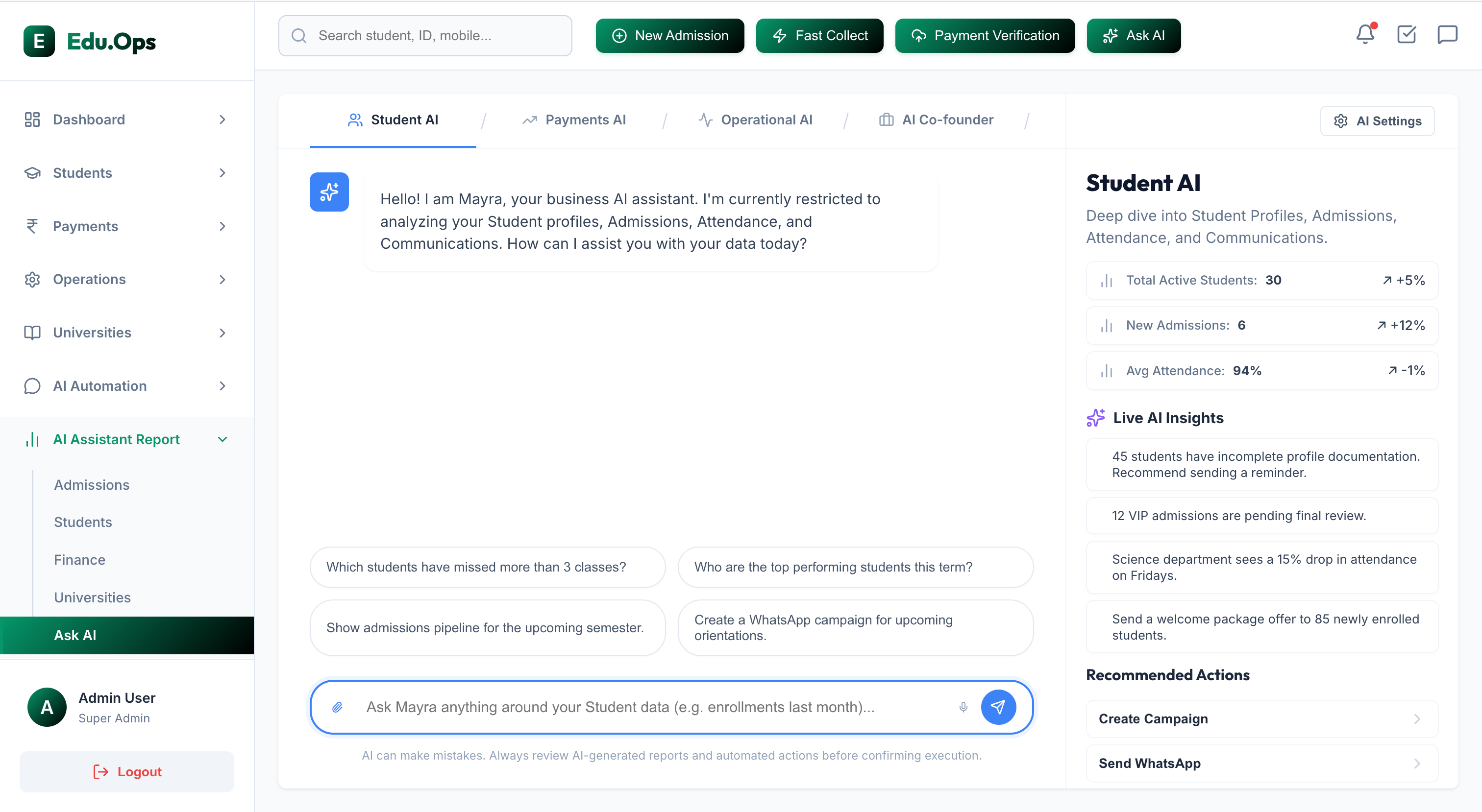 AI Features UI